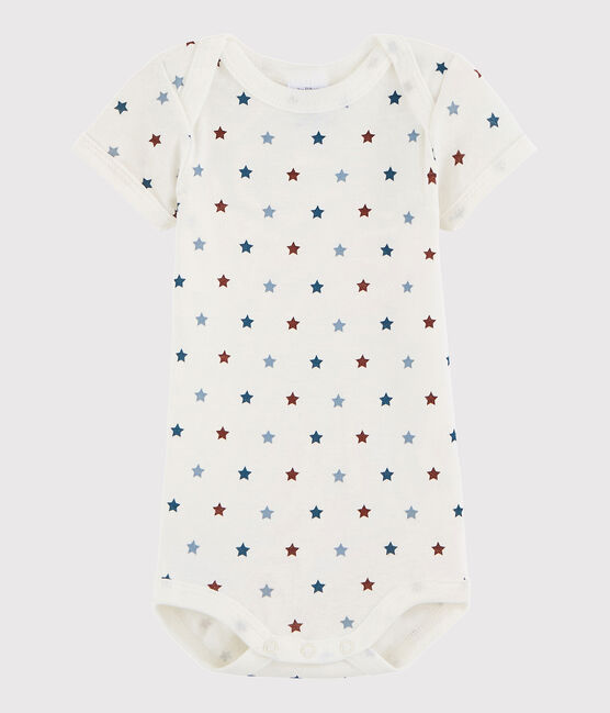 Body manches courtes bébé fille-garçon blanc MARSHMALLOW/blanc MULTICO