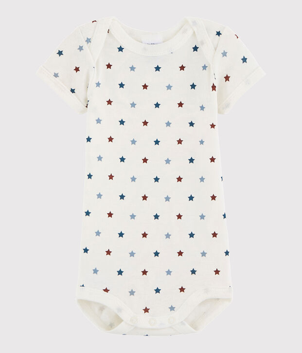 Body manches courtes b&eacute;b&eacute; fille-gar&ccedil;on blanc/multicouleur