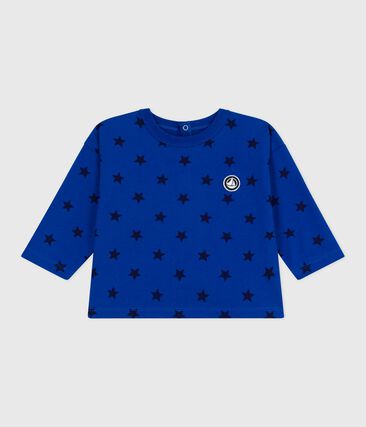 Tee-shirt bébé en coton à manches longues, imprimé étoiles