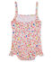 Maillot de bain 1 pièce bébé fille imprimé blanc MARSHMALLOW/blanc MULTICO