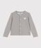 Cardigan en molleton enfant fille gris CHATON CHINE