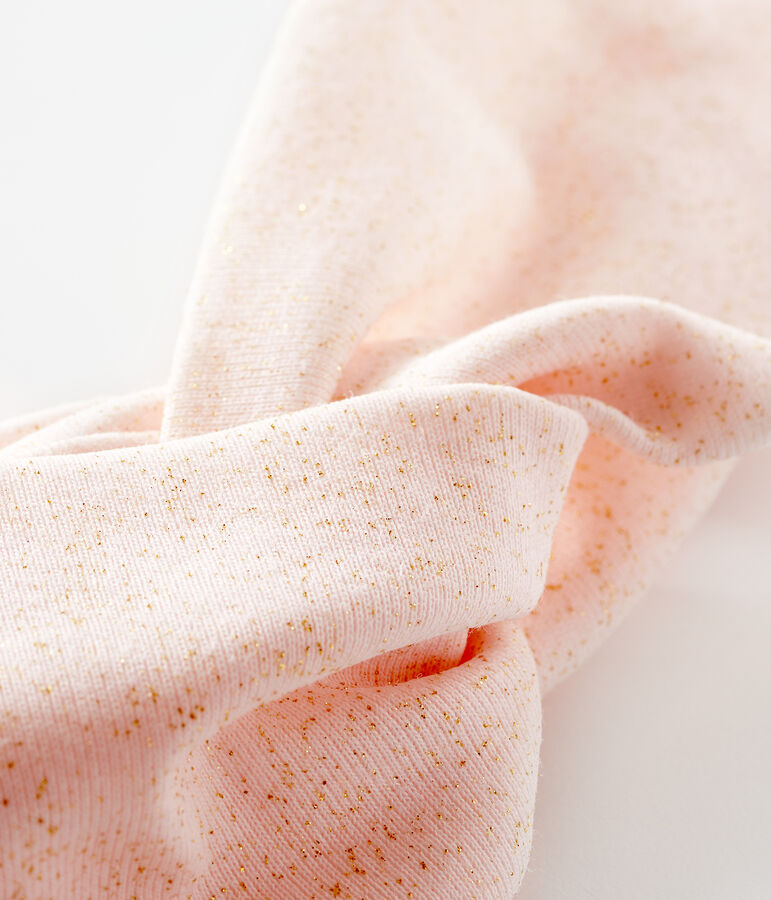 Bandeau b&eacute;b&eacute; fille rose FLEUR/jaune OR