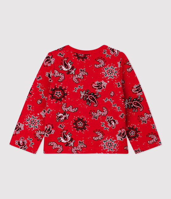 Cardigan imprimé bandana en molleton bébé rouge TERKUIT/blanc MULTICO