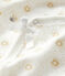 Dors bien bébé fille en velours blanc MARSHMALLOW/jaune OR
