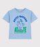 Tee-shirt enfant manches courtes en coton bleu FLO