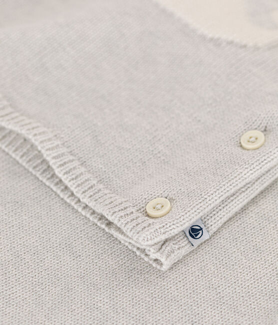 Ensemble 2 pièces en tricot laine et coton bébé beige MONTELIMAR CHINE