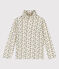 Sous-pull imprimé fleuri en coton enfant fille blanc AVALANCHE+VALLEE/ MULTICO