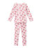 Pyjama fille imprimé fleurs rose VIENNE/blanc MULTICO