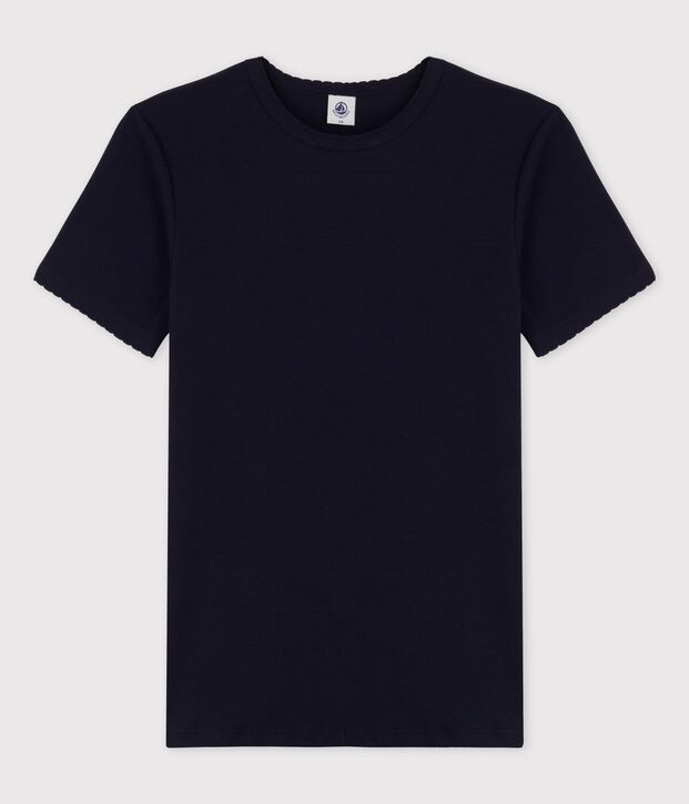 Tee-shirt L'ICONIQUE cocotte en coton bio Femme bleu marine