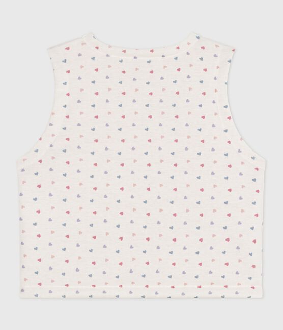 Gilet sans manche réversible bébé en coton imprimé blanc MARSHMALLOW/blanc MULTICO