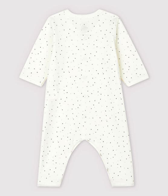 Dors-bien sans pieds blanc à étoiles bébé en coton biologique blanc MARSHMALLOW/blanc MULTICO