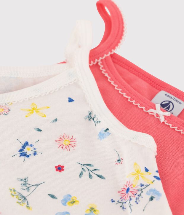 Lot de chemises &agrave; bretelles petite fille imprim&eacute; fleuri multicouleur