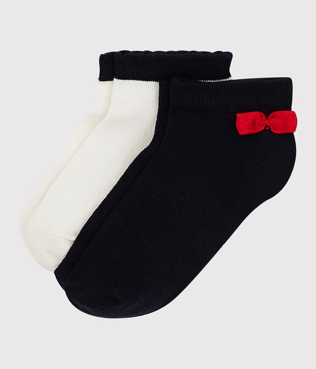 Lot de 2 paires de chaussettes basses enfant fille multicouleur