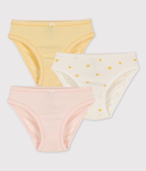 Lot de 3 culottes petite fille soleils en coton biologique variante 1