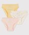 Lot de 3 culottes petite fille soleils en coton biologique variante 1