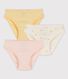 Lot de 3 culottes petite fille soleils en coton biologique