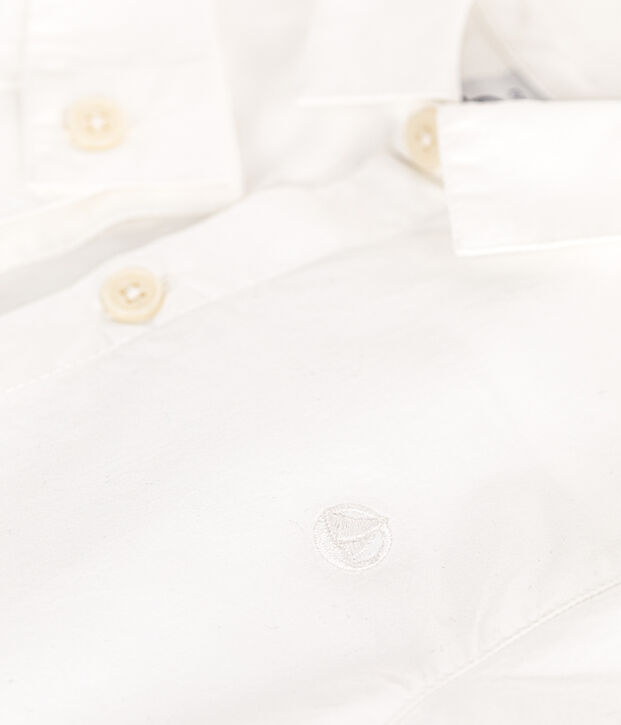 Chemise en popeline b&eacute;b&eacute; blanc
