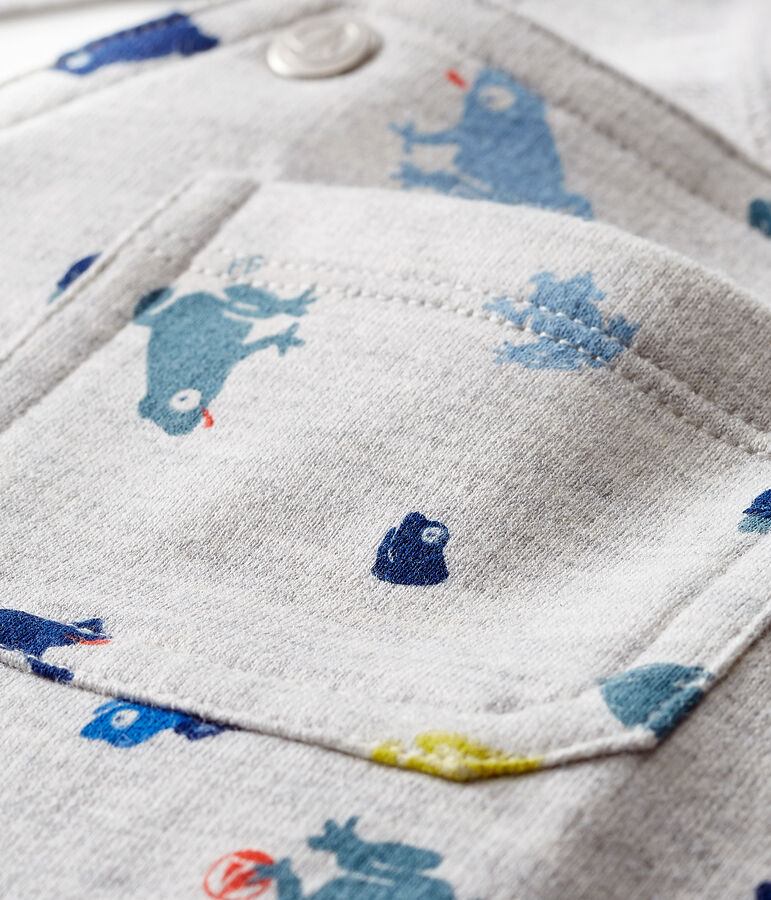 Salopette b&eacute;b&eacute; gar&ccedil;on imprim&eacute;e gris/multicouleur
