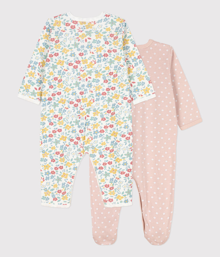 Lot de 2 dors bien fleurs et pois en coton variante 1