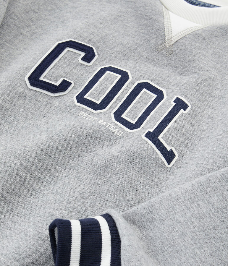 Sweatshirt enfant gar&ccedil;on gris