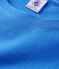 Tee-shirt LE DROIT col rond en coton bio Femme bleu BRASIER