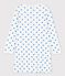Chemise de nuit manches longues cœurs bleus petite fille en coton blanc MARSHMALLOW/bleu BRASIER