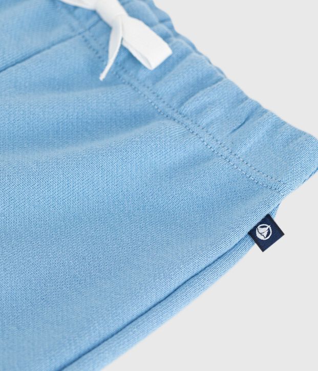 Pantalon de jogging b&eacute;b&eacute; en coton uni bleu