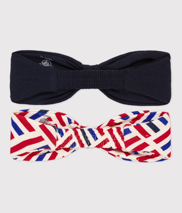 Lot de 2 bandeaux imprim&eacute; b&eacute;b&eacute; multicouleur