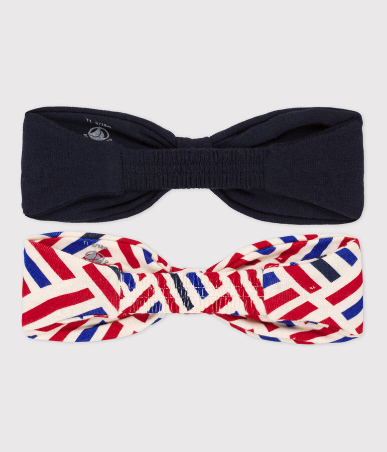 Lot de 2 bandeaux imprim&eacute; b&eacute;b&eacute; multicouleur