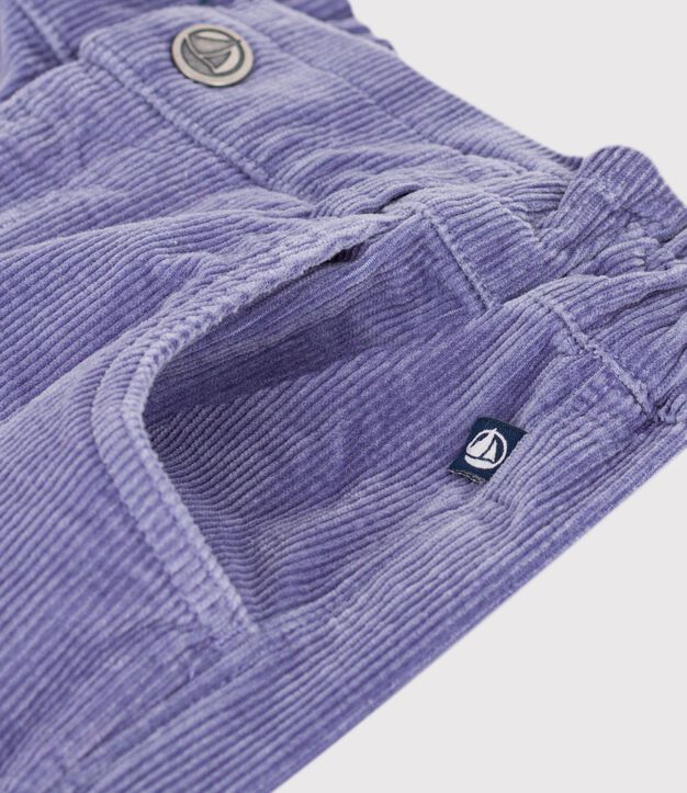 Pantalon enfant en velours violet
