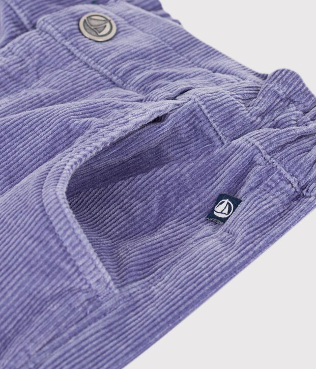 Pantalon enfant en velours violet