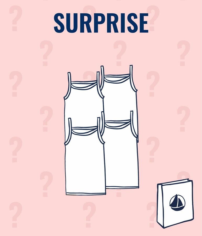 Lot surprise de 4 chemises &agrave; bretelles fille variante 1