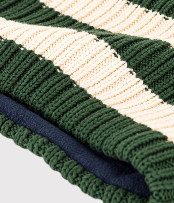 Snood rayé en tricot doublé en polaire bébé/enfant garçon-fille AVORIAZ/ AVALANCHE