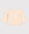Cardigan bébé tricot point mousse en coton écru AVALANCHE