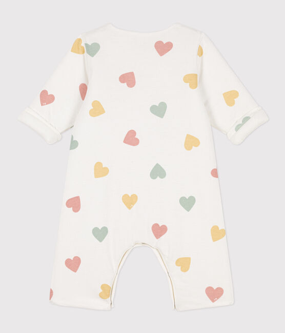 Combinaison longue en coton bébé blanc MARSHMALLOW/blanc MULTICO