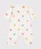 Combinaison longue en coton bébé blanc MARSHMALLOW/blanc MULTICO