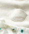 Ensemble 2 pièces imprimé végétal en molleton bio bébé beige MONTELIMAR/blanc MULTICO