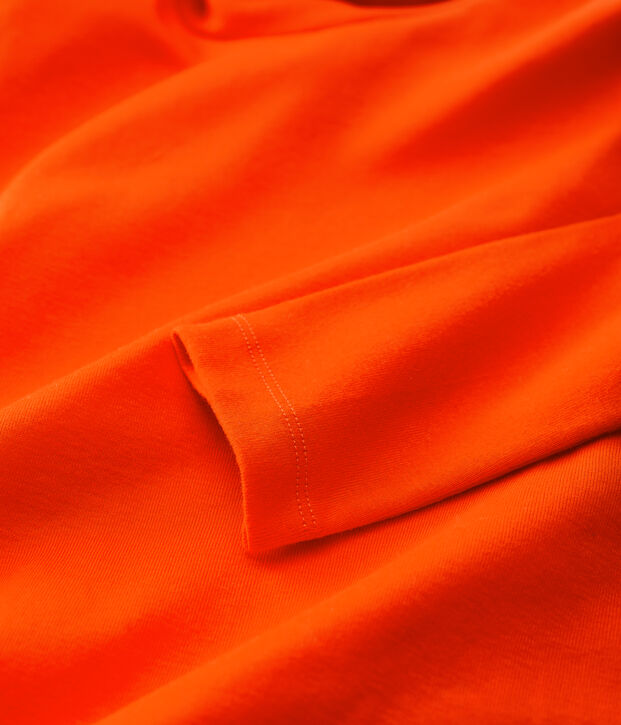 Sous-pull en coton enfant fille / gar&ccedil;on orange