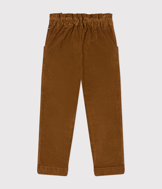 Pantalon en velours enfant fille marron CUIVRE