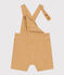 Salopette courte en denim de couleur bébé beige TOURONE