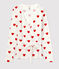 Cache-cœur en coton BIO Femme blanc MARSHMALLOW/rouge TERKUIT