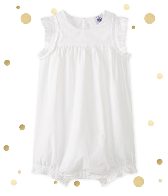 Combicourt bébé fille blanc ECUME