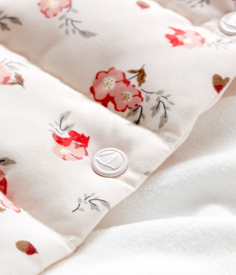 Doudoune b&eacute;b&eacute; fille en microfibre imprim&eacute;e rose/multicouleur