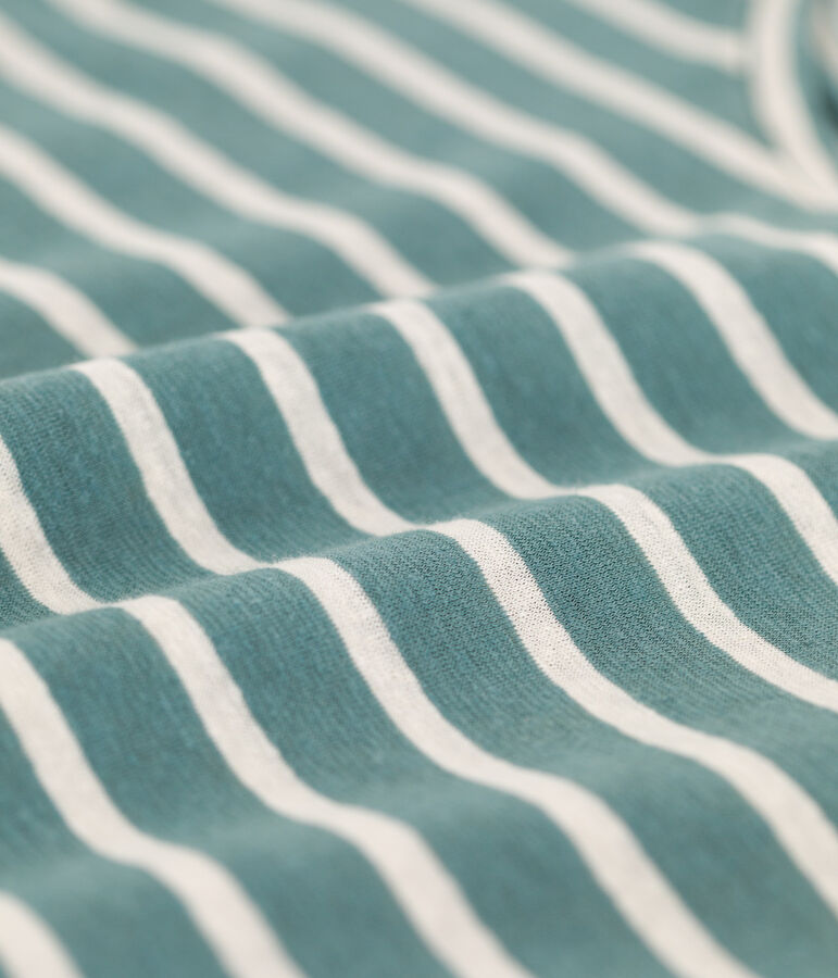 Tee-shirt LE DROIT COTON & LIN vert/&eacute;cru