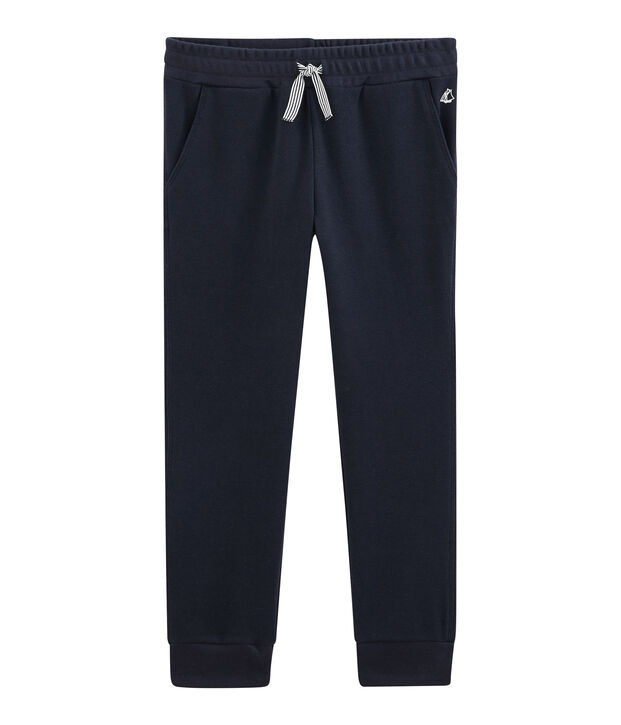 Pantalon maille enfant garcon bleu marine