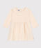 Robe manches longues bimatière bébé écru AVALANCHE