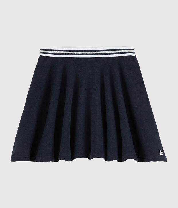 Jupe en maille enfant fille bleu