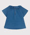 Blouse bébé en jean manches courtes bleu DENIM CLAIR