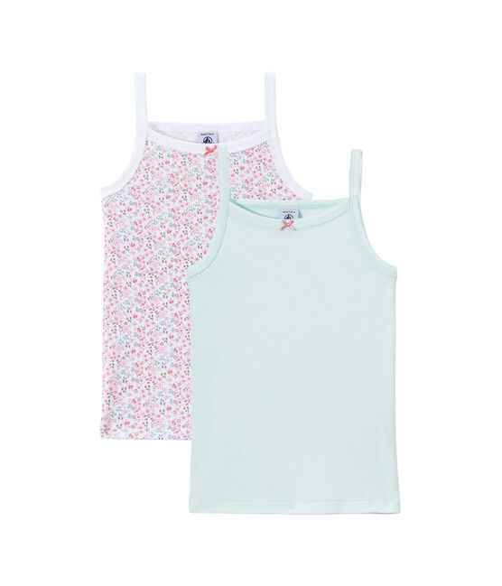 Lot de 2 chemises à bretelles fille blanc LOT