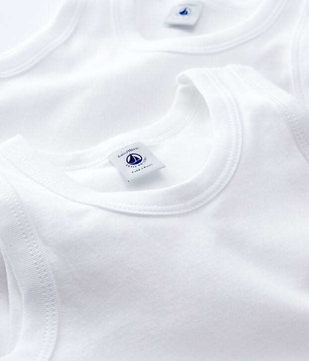 Lot de 2 d&eacute;bardeurs blancs petit gar&ccedil;on multicouleur